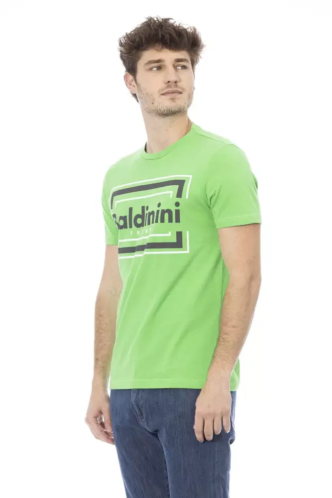 Baldinini Trend Green Cotton Men T-Shirt - T-Shirts
