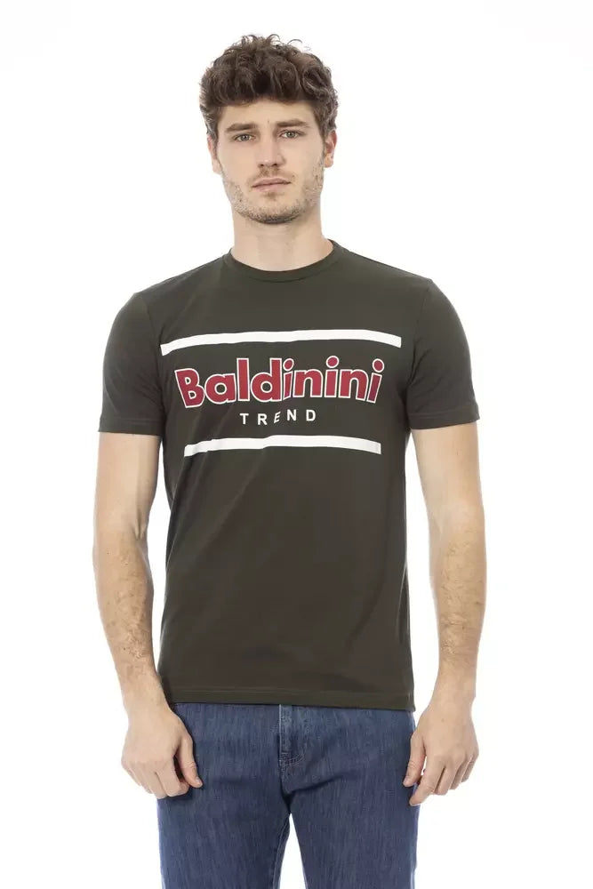 Baldinini Trend Green Cotton Men T-Shirt - XS - T-Shirts