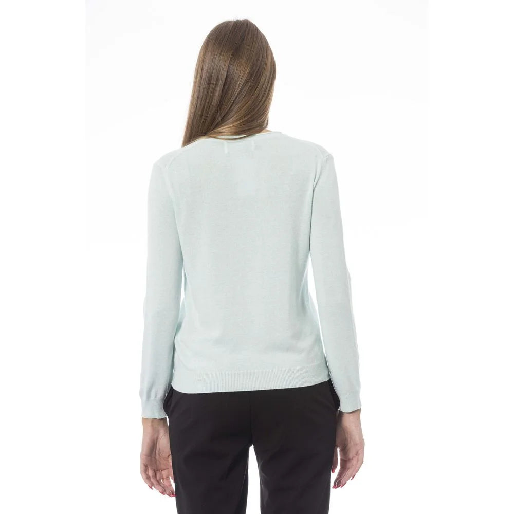 Baldinini Trend Light Blue Cashmere Women Sweater - Sweaters