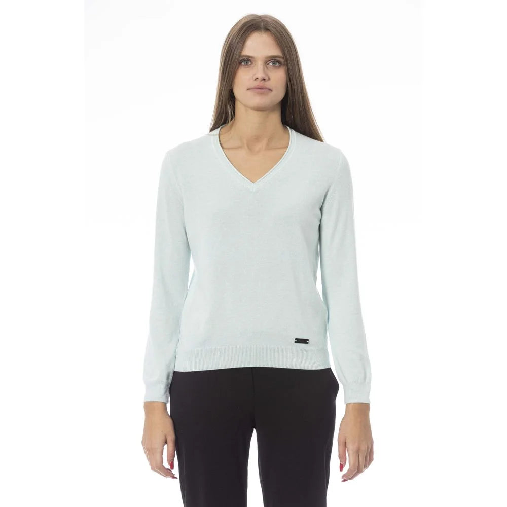 Baldinini Trend Light Blue Cashmere Women Sweater - Sweaters