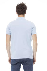 Baldinini Trend Light Blue Cotton Men Polo Shirt - Polos