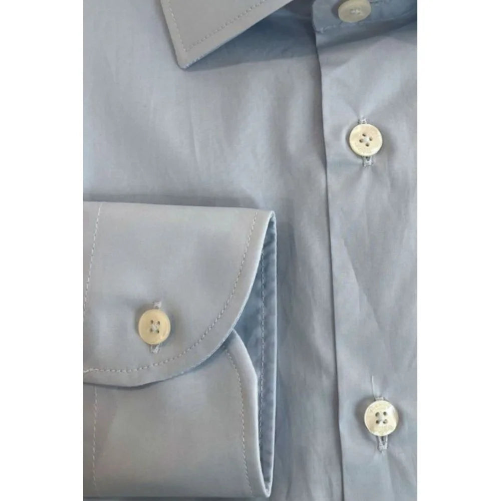 Baldinini Trend Light Blue Cotton Men Shirt