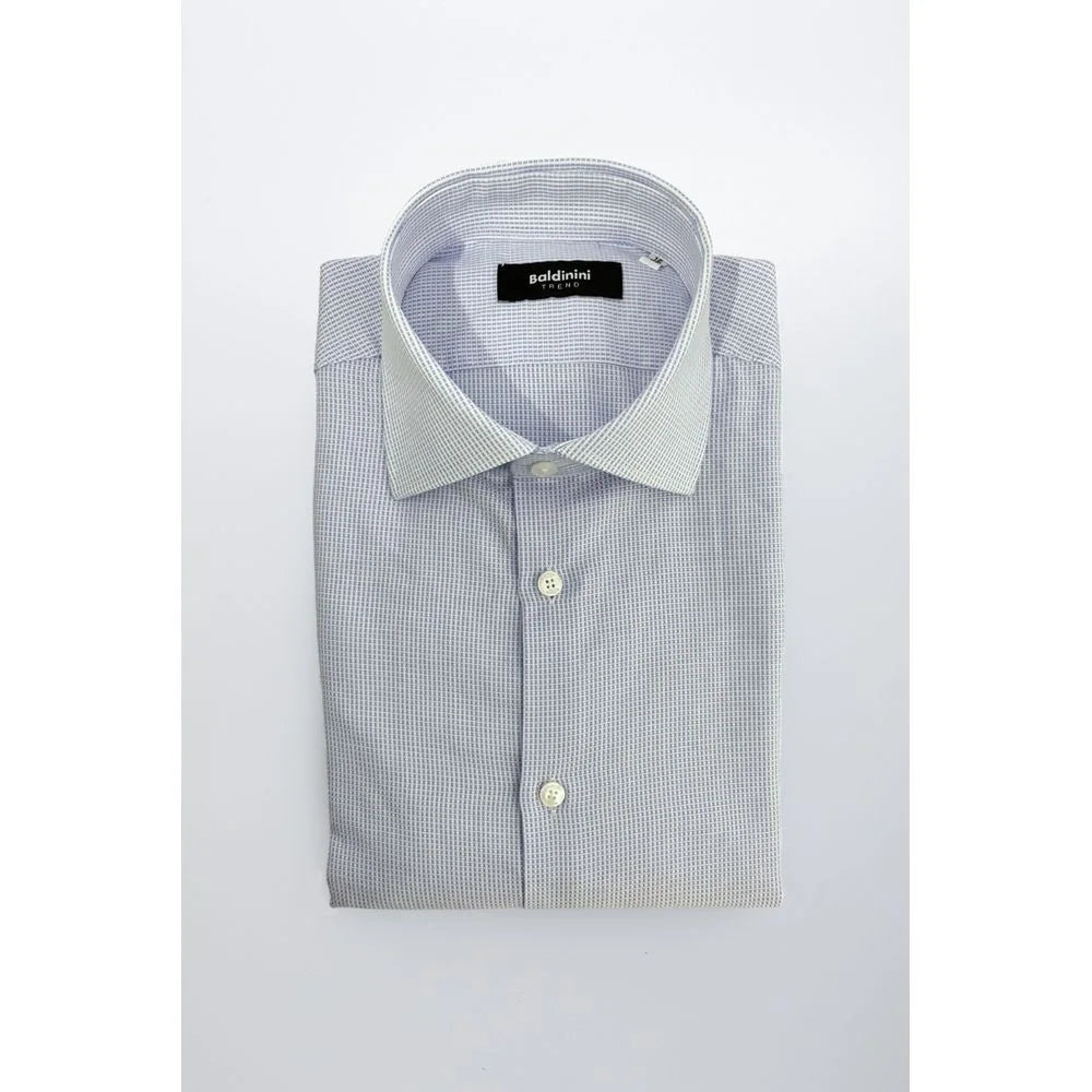 Baldinini Trend Light Blue Cotton Men Shirt