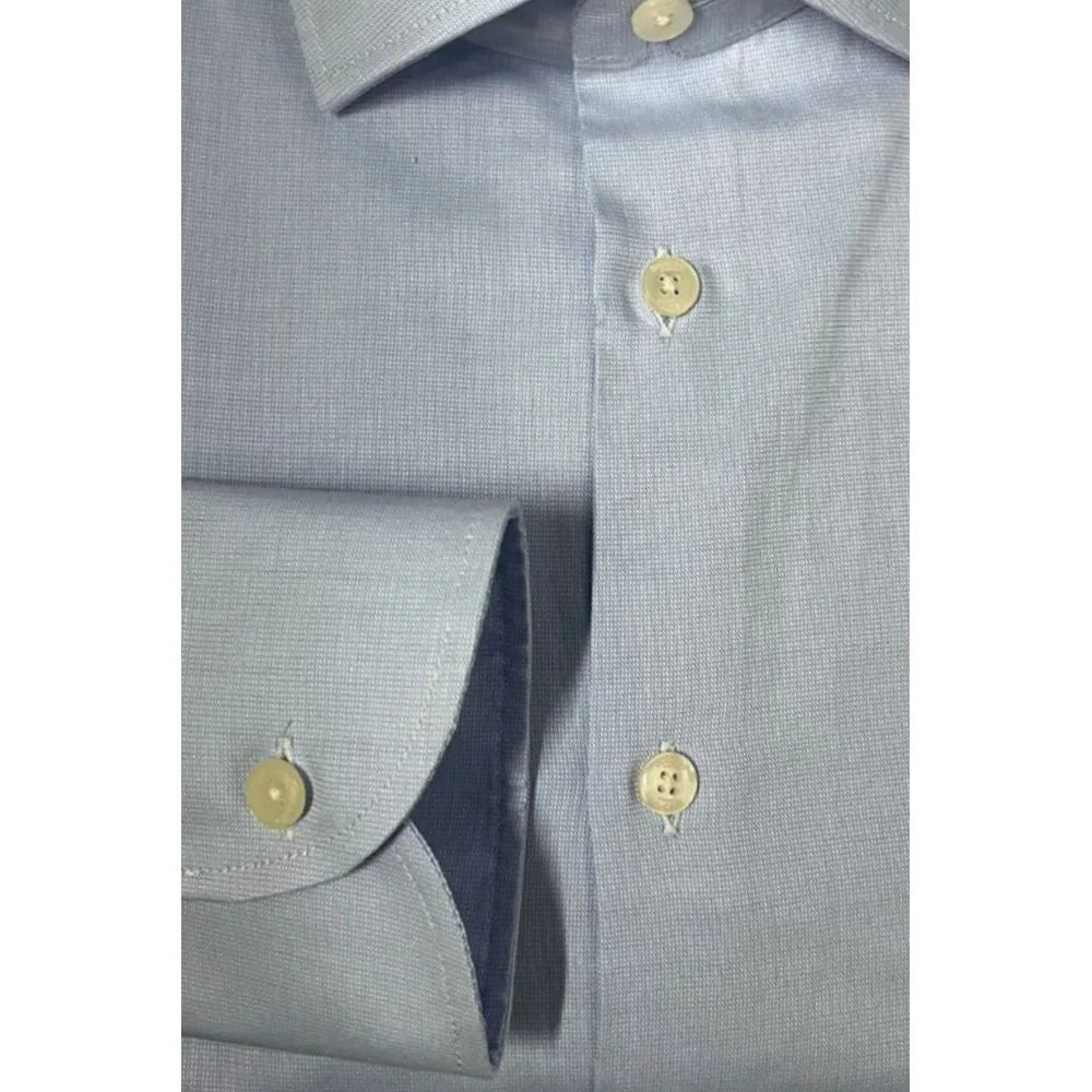 Baldinini Trend Light Blue Cotton Men Shirt