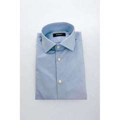 Baldinini Trend Light Blue Cotton Men Shirt