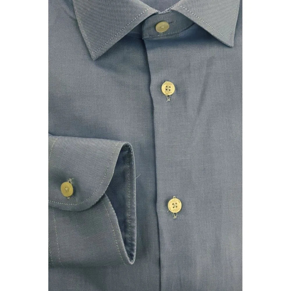 Baldinini Trend Light Blue Cotton Men Shirt