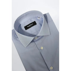 Baldinini Trend Light Blue Cotton Men Shirt