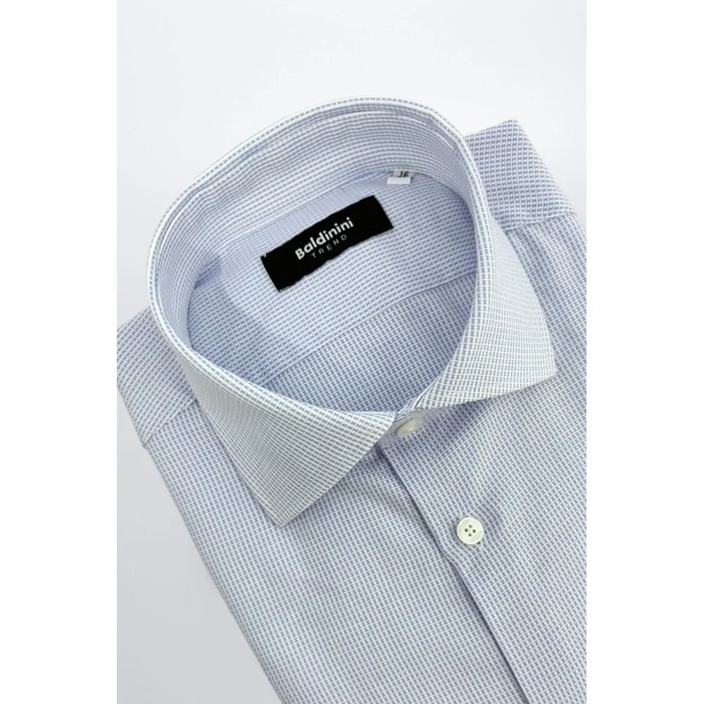 Baldinini Trend Light Blue Cotton Men Shirt