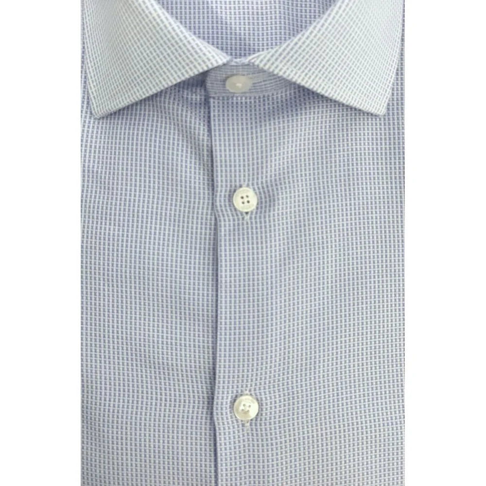Baldinini Trend Light Blue Cotton Men Shirt