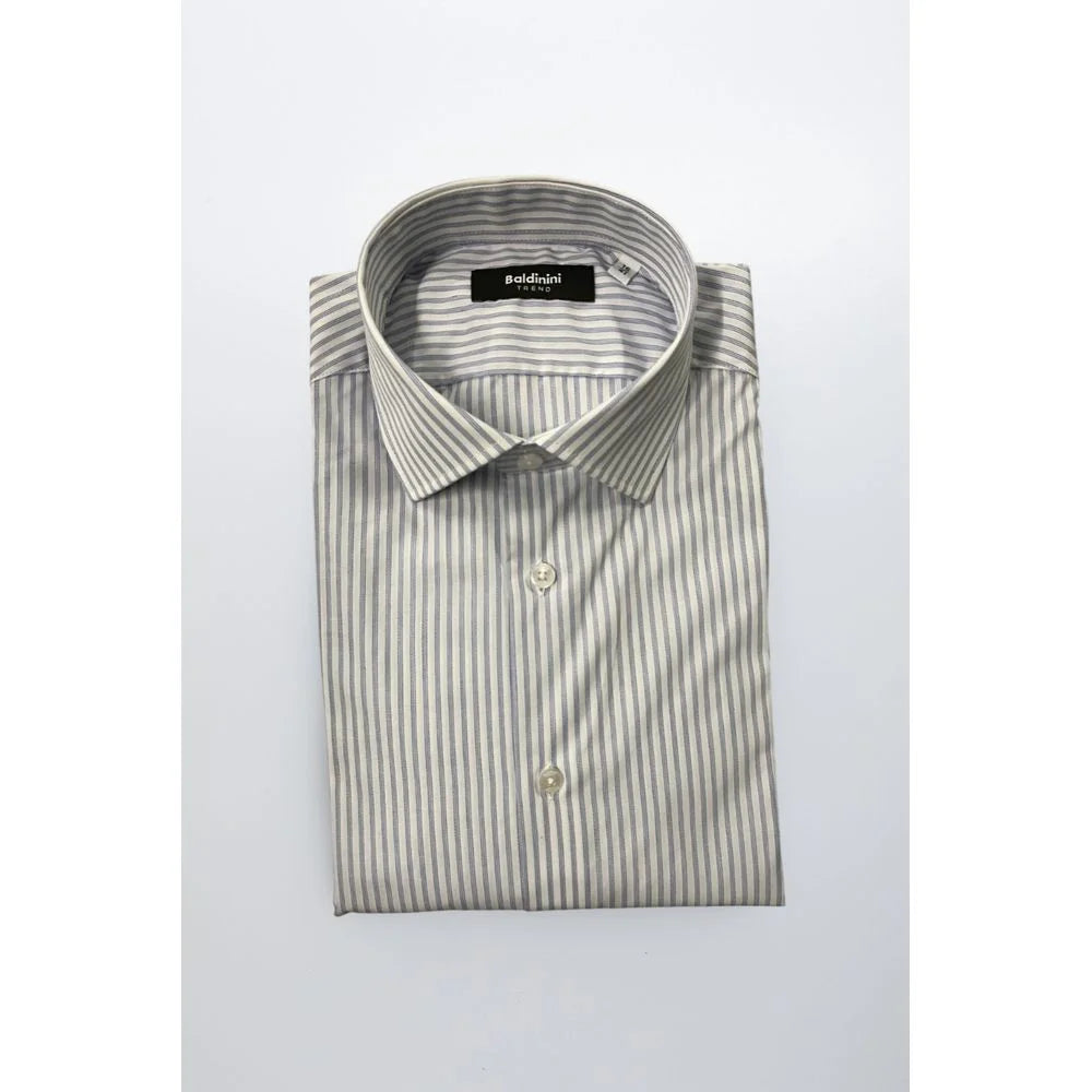 Baldinini Trend Light Blue Cotton Men Shirt