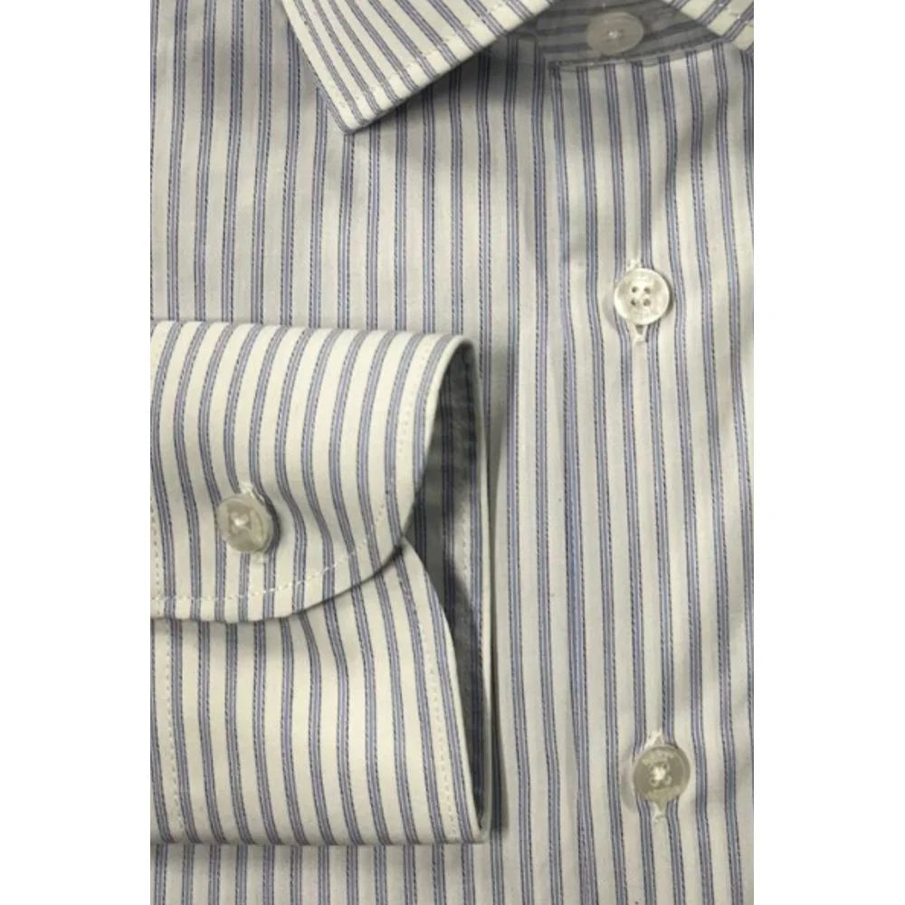 Baldinini Trend Light Blue Cotton Men Shirt
