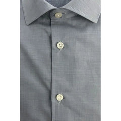 Baldinini Trend Light Blue Cotton Men Shirt - Shirts