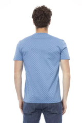 Baldinini Trend Light Blue Cotton Men T-Shirt - M - Polos