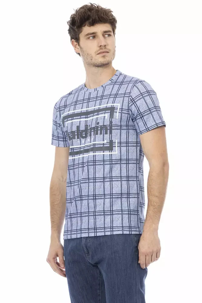 Baldinini Trend Light Blue Cotton Men T-Shirt - T-Shirts