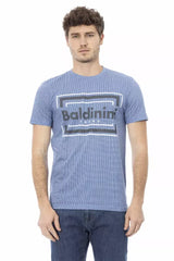 Baldinini Trend Light Blue Cotton Men T-Shirt - T-Shirts