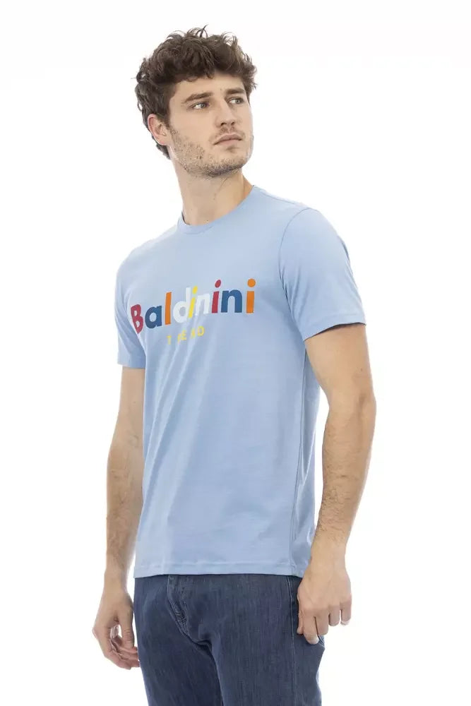 Baldinini Trend Light Blue Cotton Men T-Shirt - XS - T-Shirts