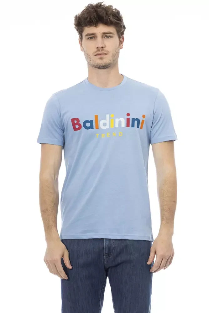 Baldinini Trend Light Blue Cotton Men T-Shirt - XS - T-Shirts