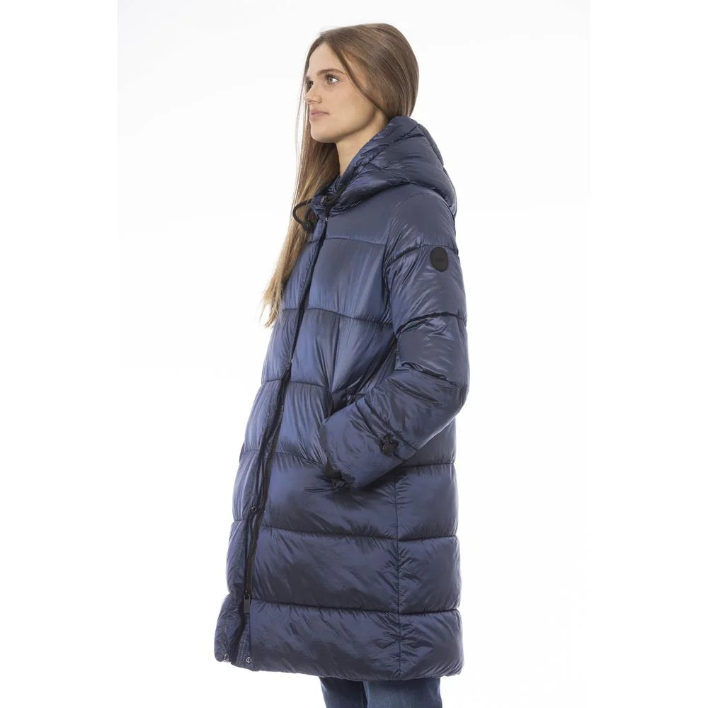 Baldinini Trend Light Blue Nylon Women Jacket - S - Puffer Jackets