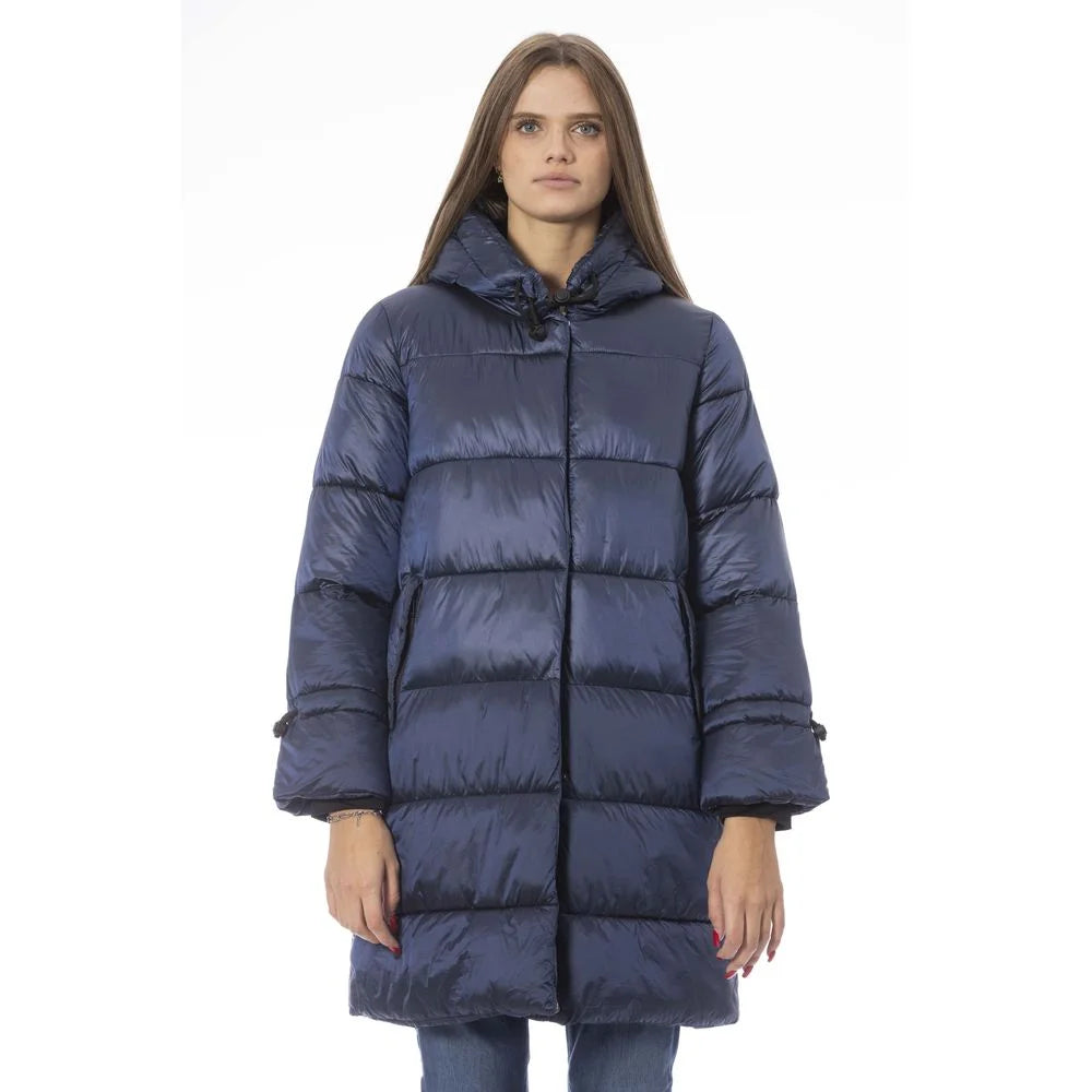 Baldinini Trend Light Blue Nylon Women Jacket - S - Puffer Jackets
