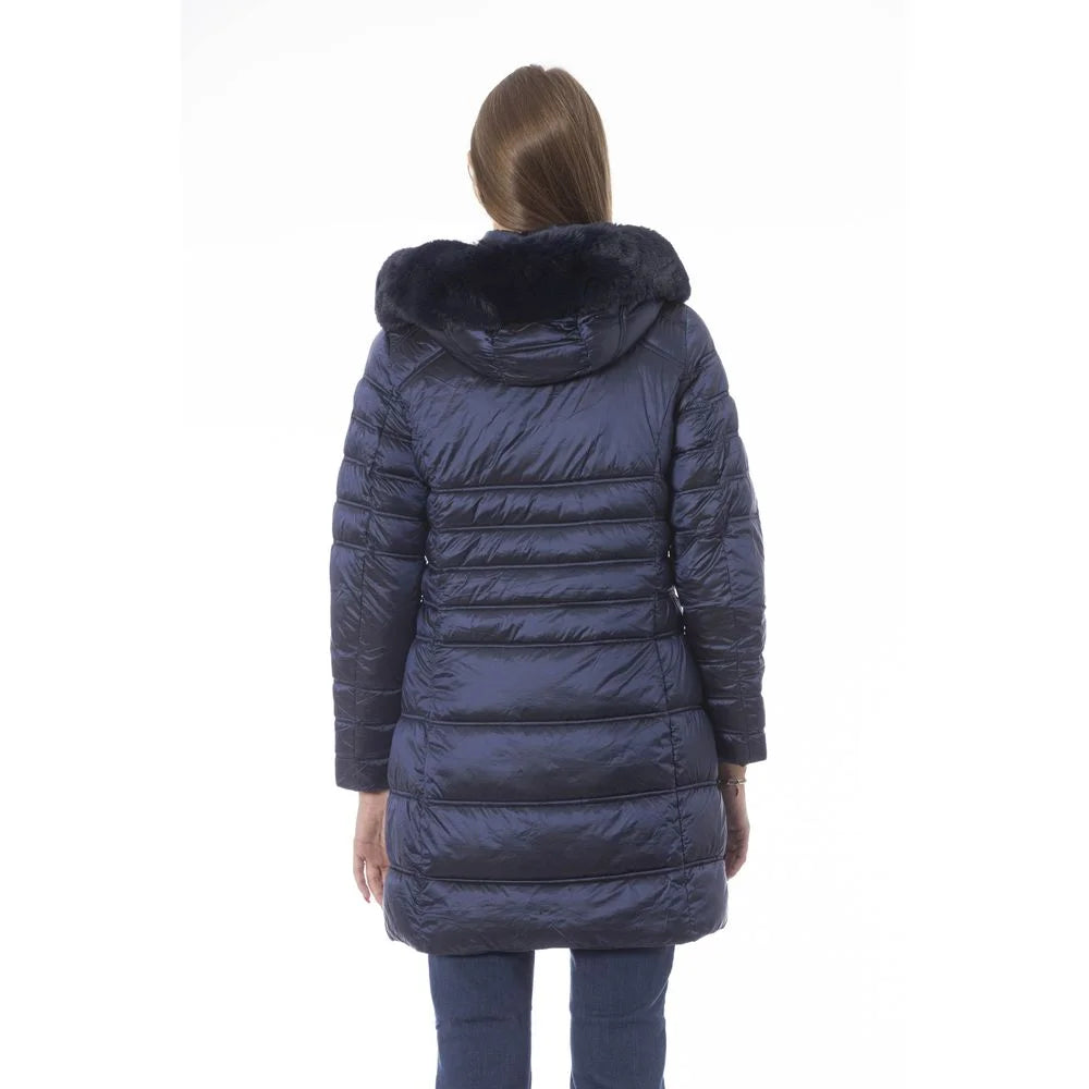 Baldinini Trend Light Blue Polyester Women Jacket - S - Puffer Jackets
