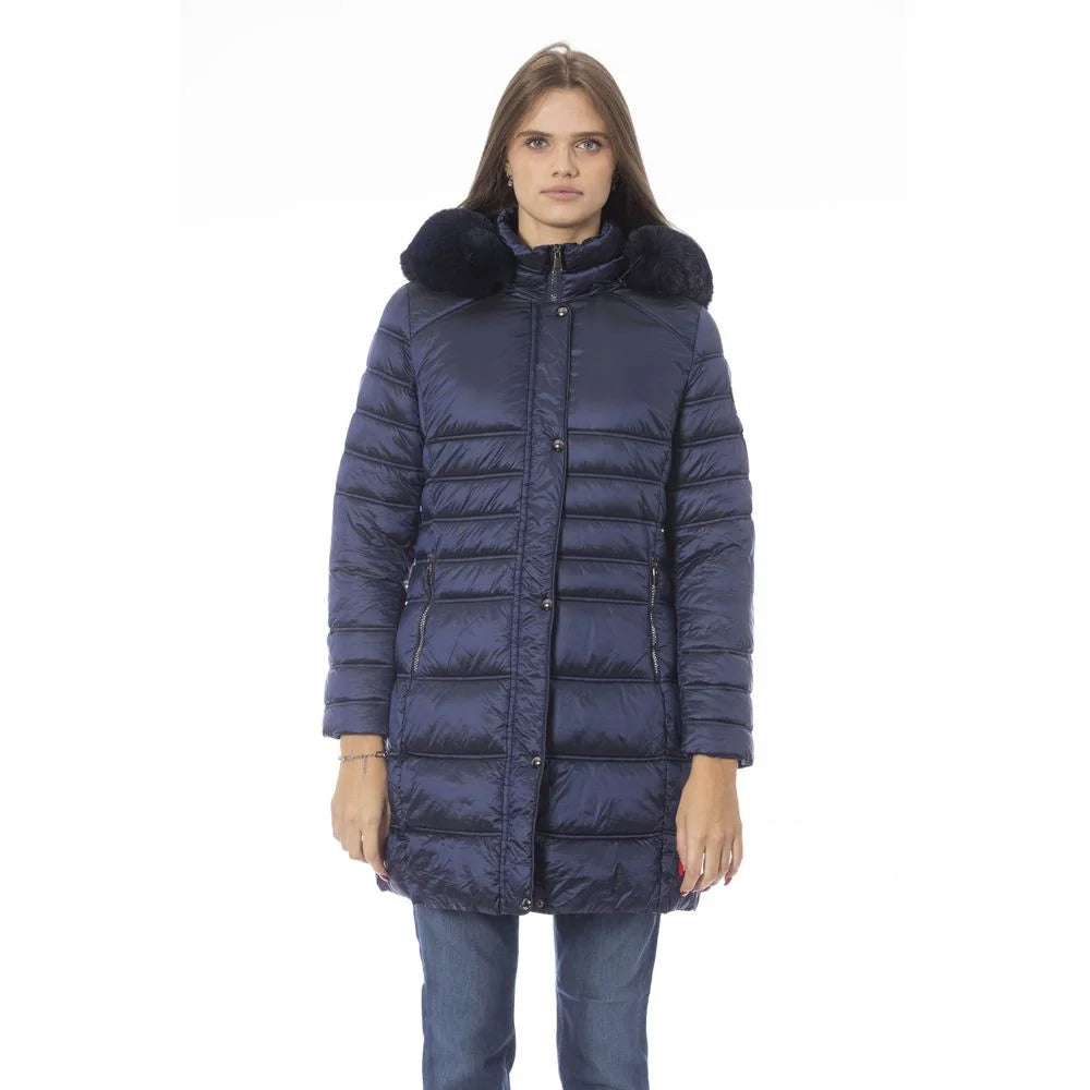 Baldinini Trend Light Blue Polyester Women Jacket - S - Puffer Jackets
