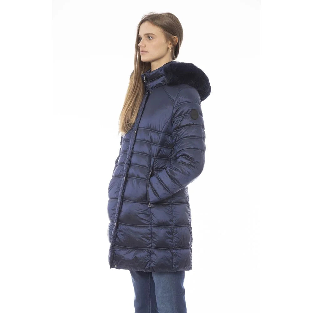 Baldinini Trend Light Blue Polyester Women Jacket - S - Puffer Jackets