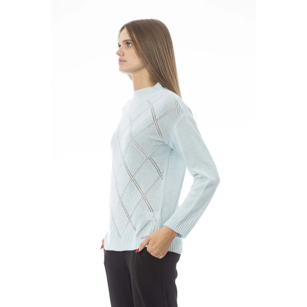 Baldinini Trend Light Blue Wool Women Sweater - M - Sweaters