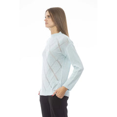 Baldinini Trend Light Blue Wool Women Sweater - M - Sweaters