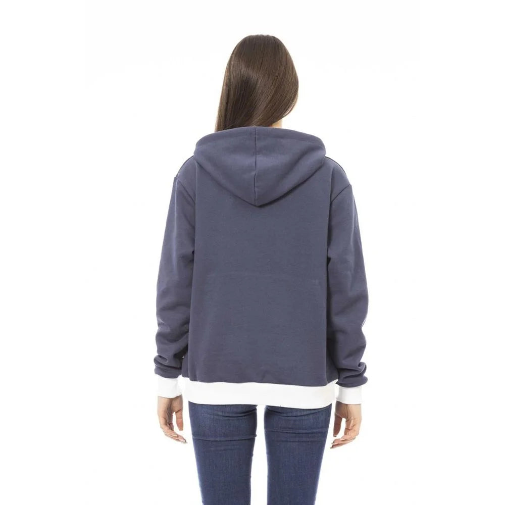 Baldinini Trend Navy Blue Cotton Sweatshirt