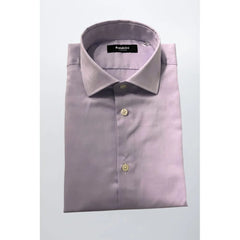 Baldinini Trend Purple Cotton Men Shirt