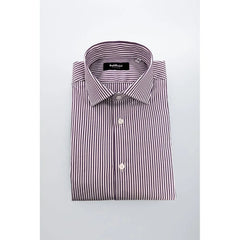 Baldinini Trend Purple Cotton Men Shirt