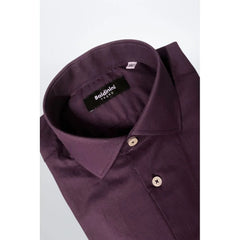 Baldinini Trend Purple Cotton Men Shirt