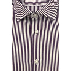 Baldinini Trend Purple Cotton Men Shirt