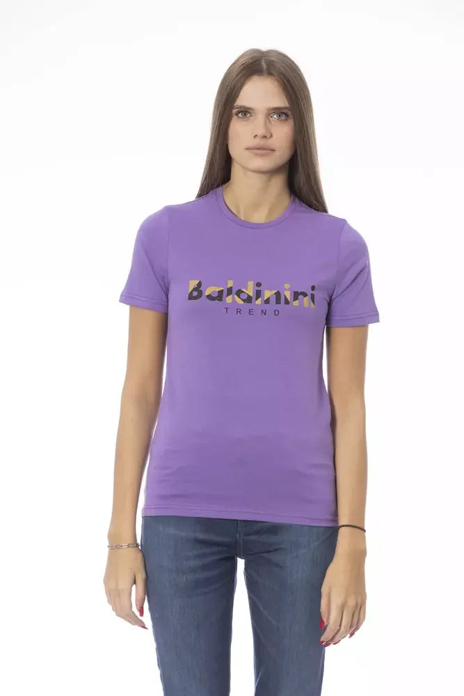 Baldinini Trend Purple Cotton Women T-Shirt - T-Shirts