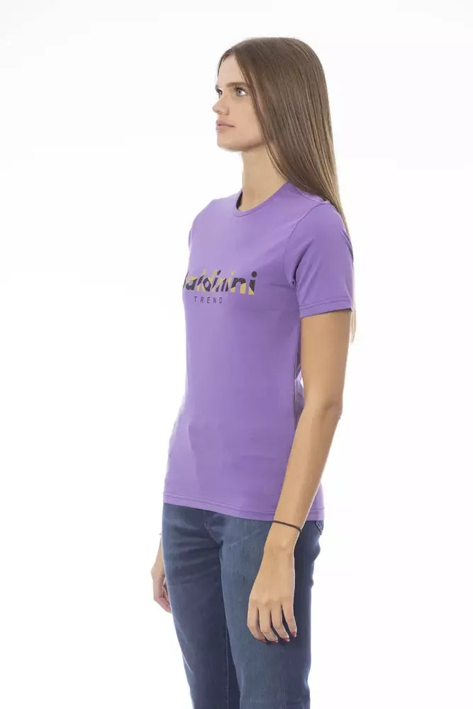 Baldinini Trend Purple Cotton Women T-Shirt - T-Shirts
