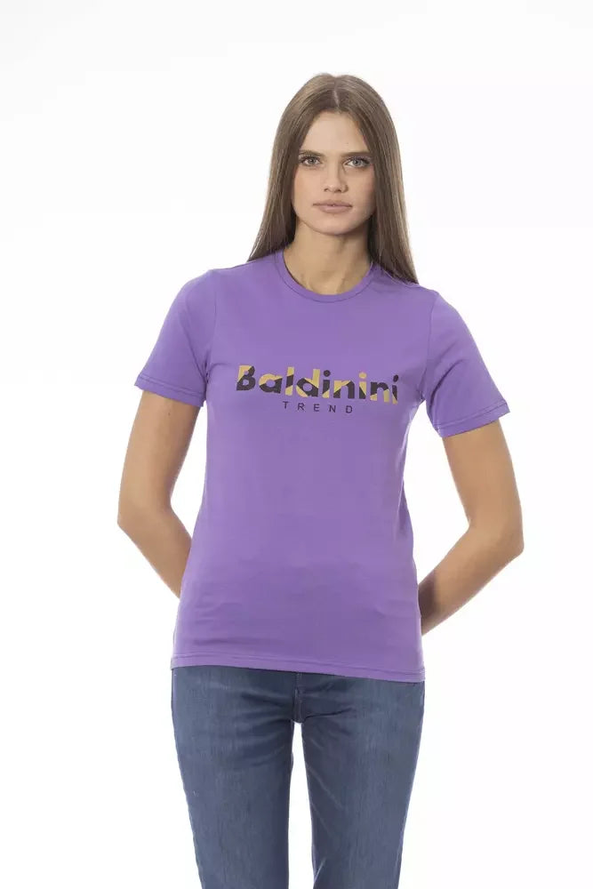 Baldinini Trend Purple Cotton Women T-Shirt - T-Shirts