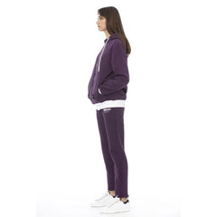 Baldinini Trend Purple Cotton Women’s Sweater - XXL - Hoodies