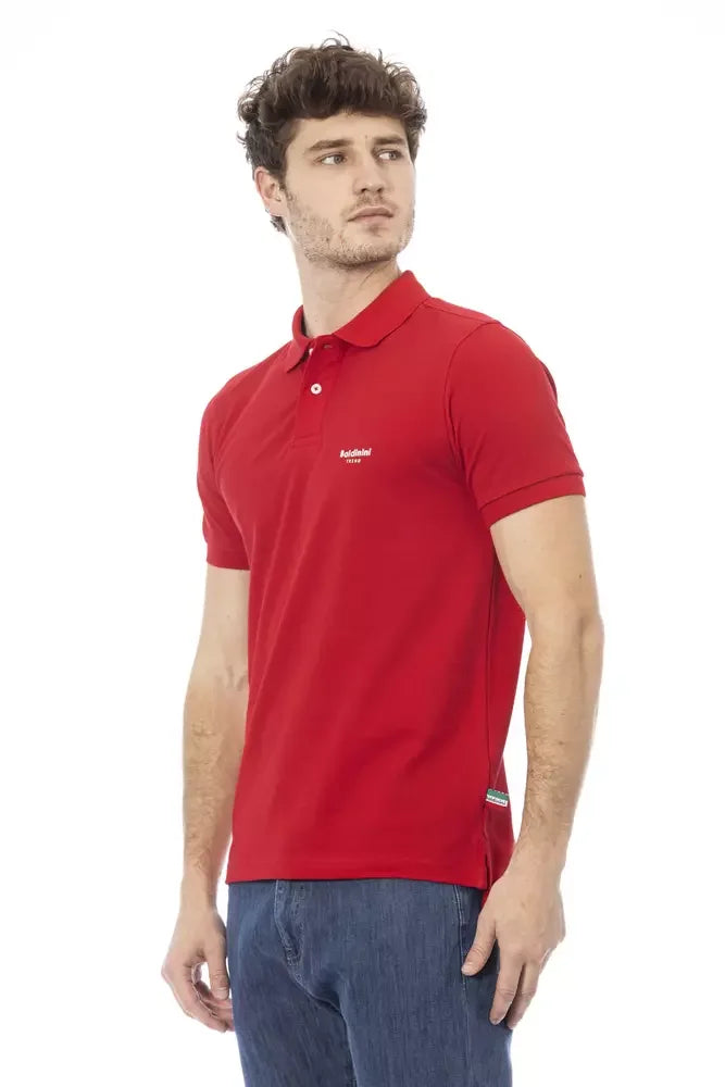 Baldinini Trend Red Cotton Men Polo Shirt - Polos