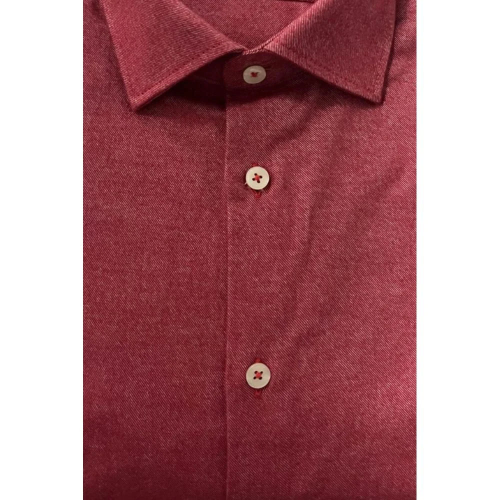 Baldinini Trend Red Cotton Men’s Shirt