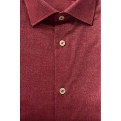 Baldinini Trend Red Cotton Men’s Shirt
