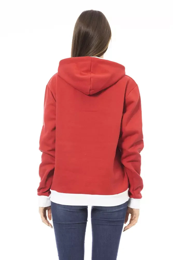 Baldinini Trend Red Cotton Women Hoodie - Hoodies