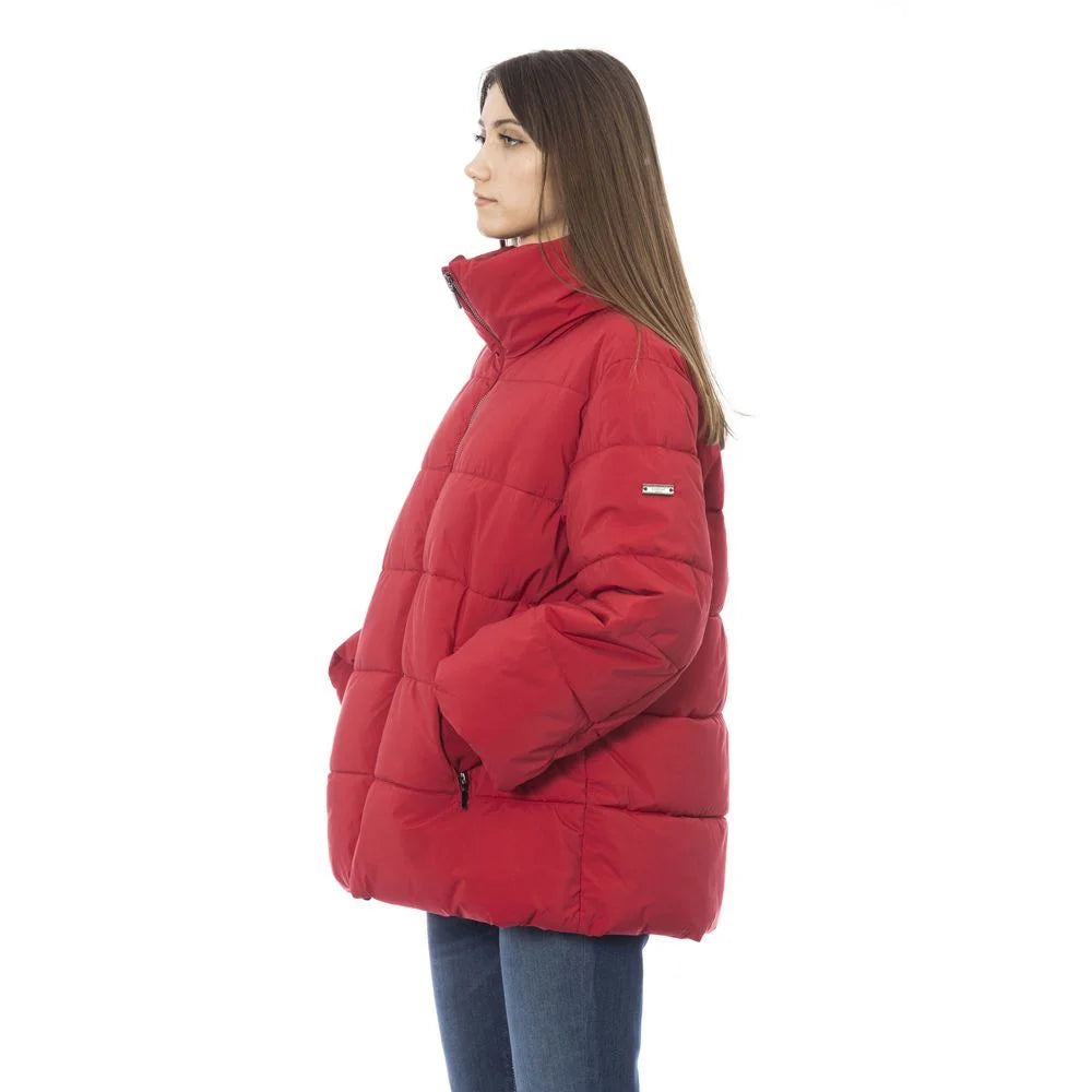 Baldinini Trend Red Polyamide Women Jacket - 3XL - Puffer Jackets