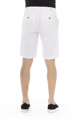 Baldinini Trend White Cotton Men Bermuda Short - IT44 | XS - Bermudas