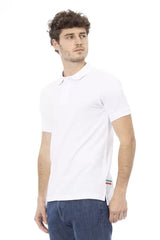 Baldinini Trend White Cotton Men Polo Shirt - Polos