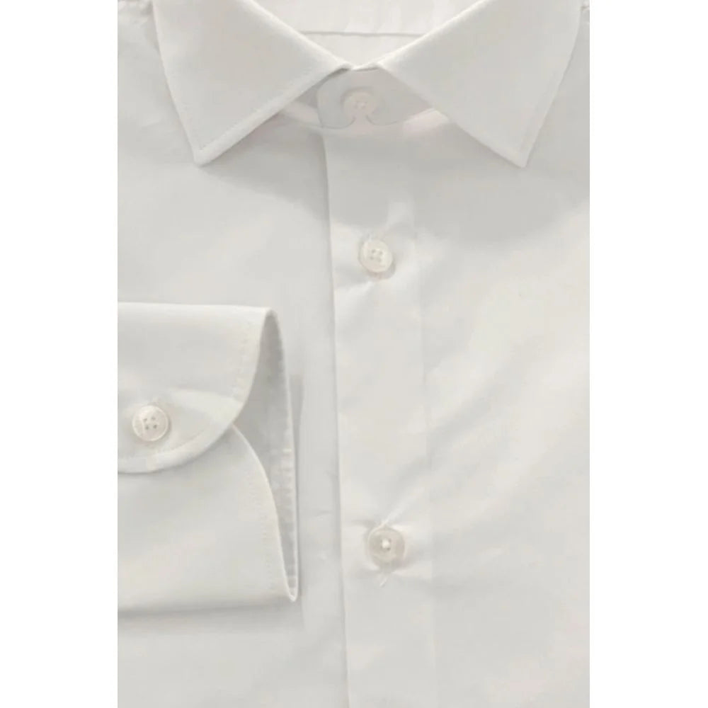 Baldinini Trend White Cotton Men Shirt