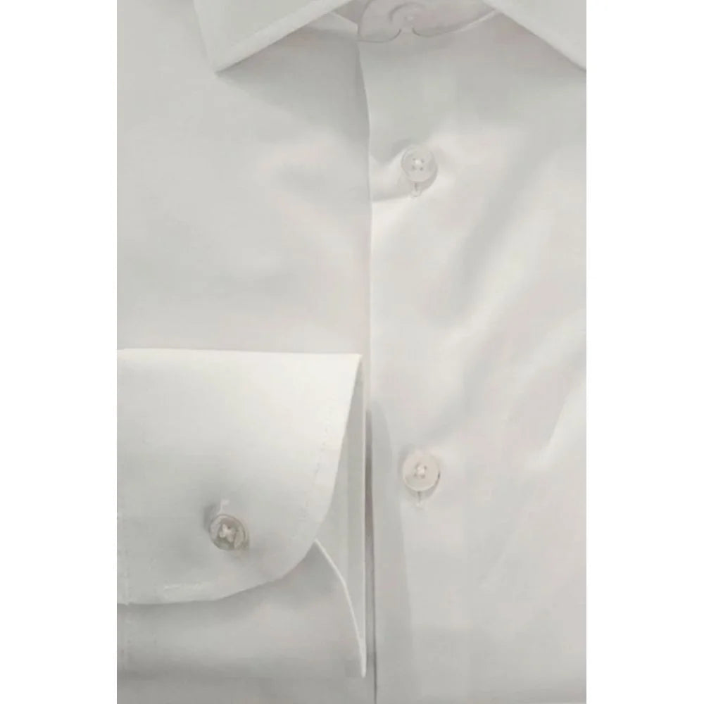 Baldinini Trend White Cotton Men Shirt