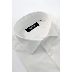 Baldinini Trend White Cotton Men Shirt