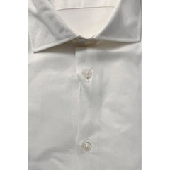 Baldinini Trend White Cotton Men Shirt