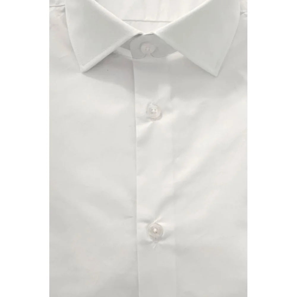 Baldinini Trend White Cotton Men Shirt