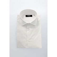 Baldinini Trend White Cotton Men Shirt